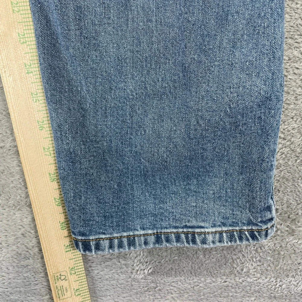 Levis 505 Regular Fit Jeans Mens 38x32 Blue Straight Leg Denim Stretch Workwear